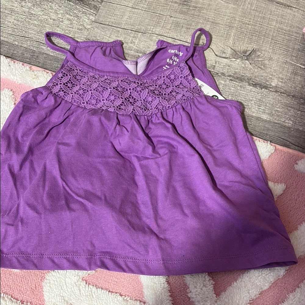 Carter's Violet Lace Accent Top